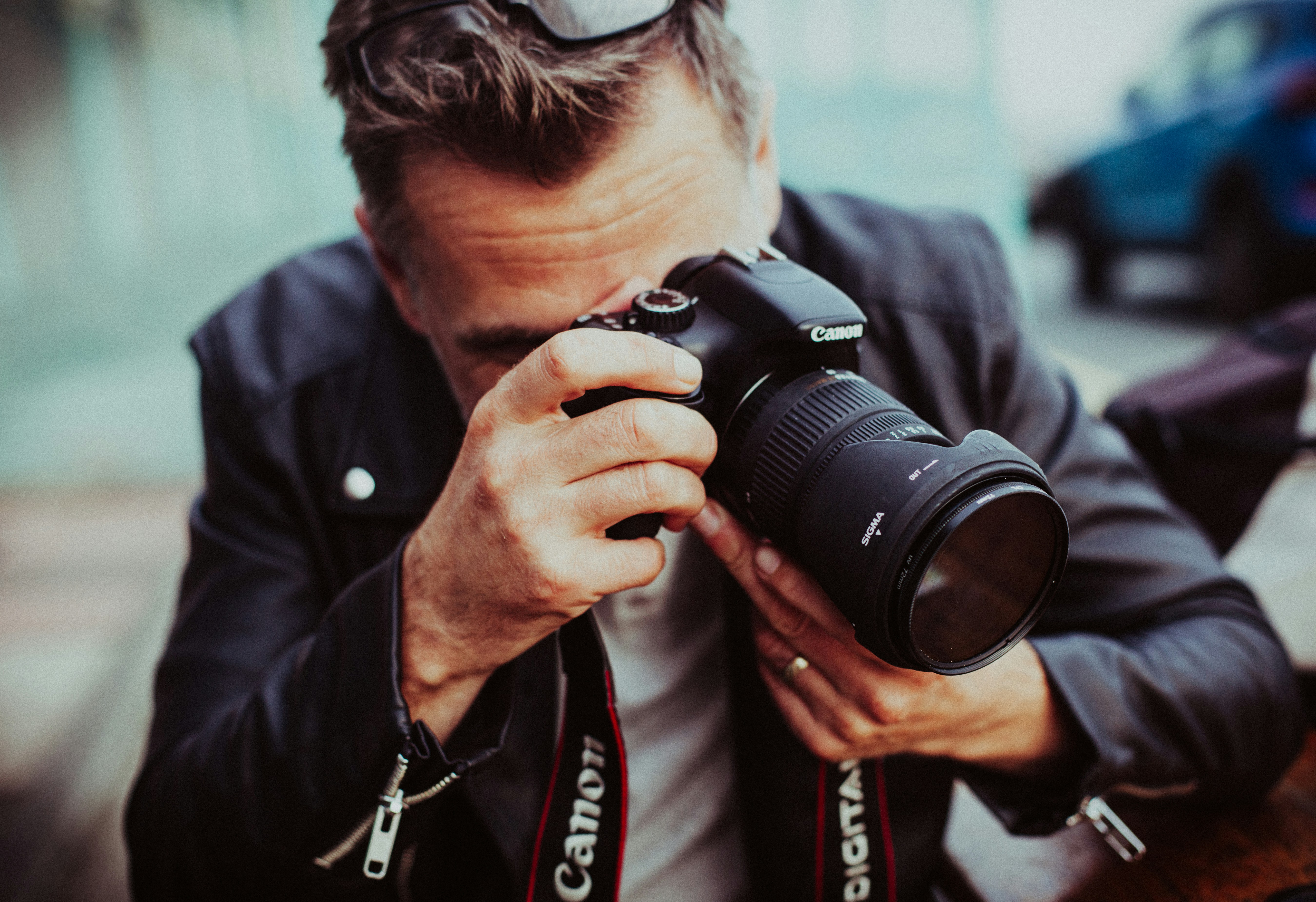 Man taking a photograph.